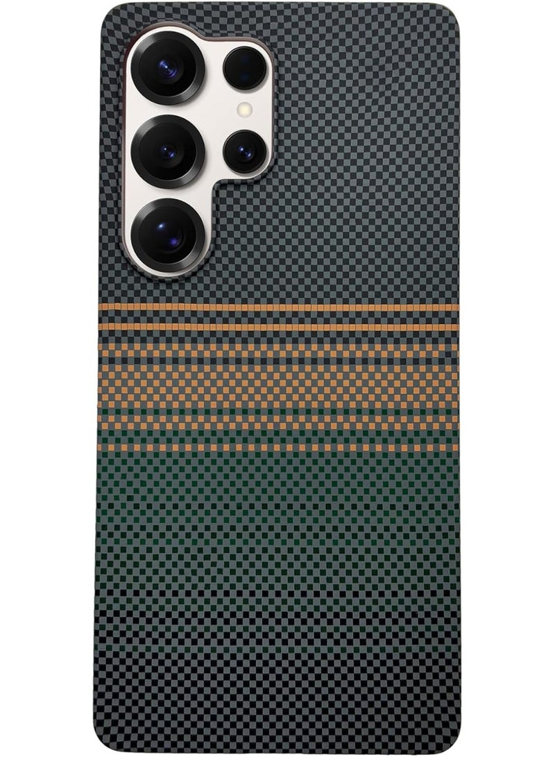 فوني Phoni Ultra Slim Magnetic Case for Samsung Galaxy S25 Ultra, MagSafe-Compatible Magnetic Case, Thin Lightweight Design, Carbon Fiber Style, Raised Camera Protection (Verdant Dusk – Green Carbon) - Image 1